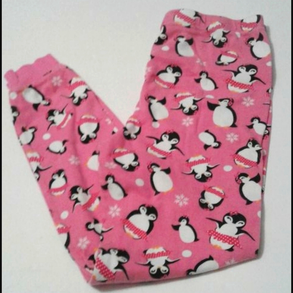 Hartstrings Pink Penguins Girls 10 Pajama Set - Picture 5 of 9